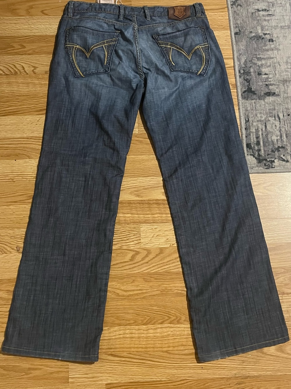 Monarchy Jeans Mens 34 Dark Wash Straight Bootcut Y2K Designer Denim